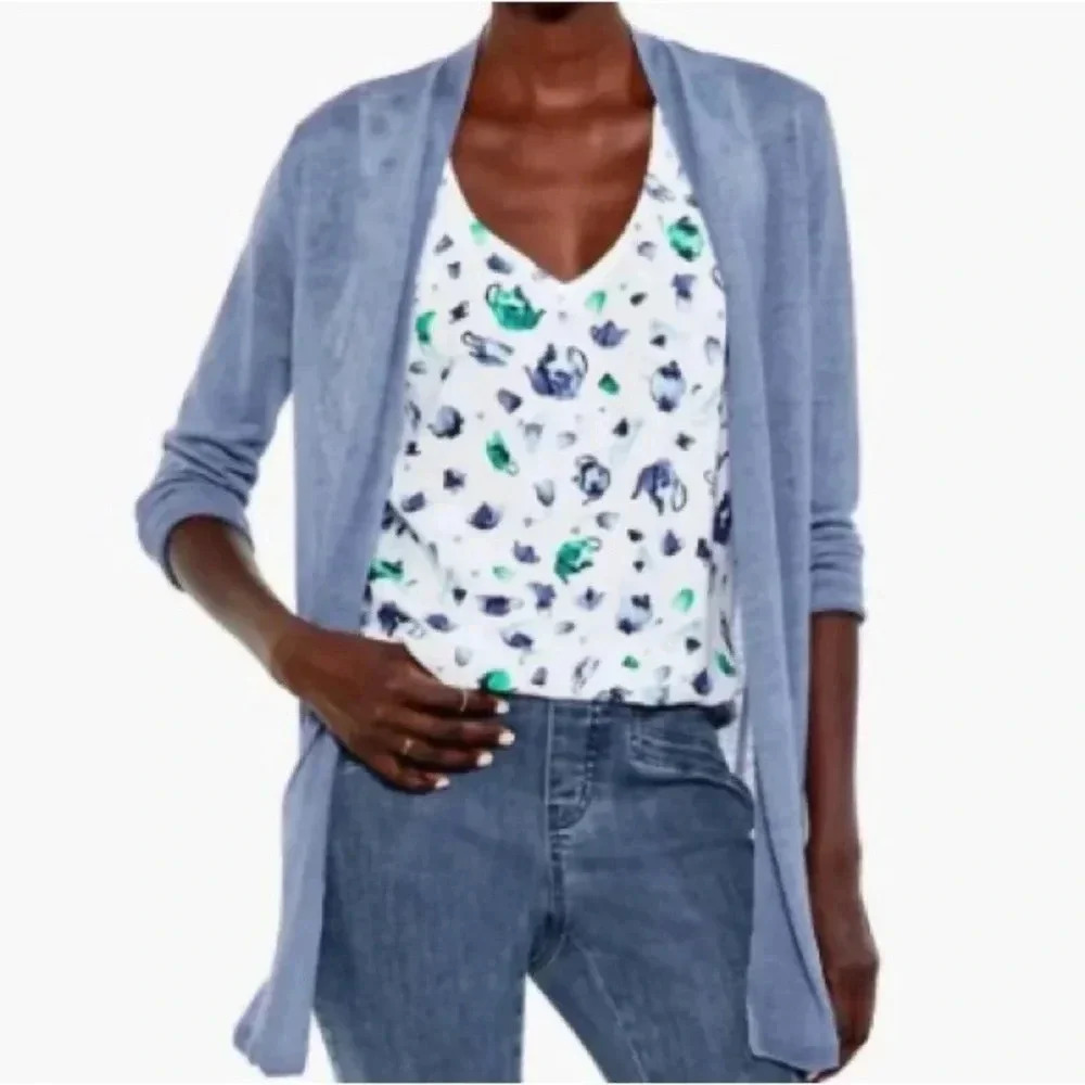 Nic+Zoe Garden Party Tea and Teapot Sleeveless Tank Top - Picture 2 of 7